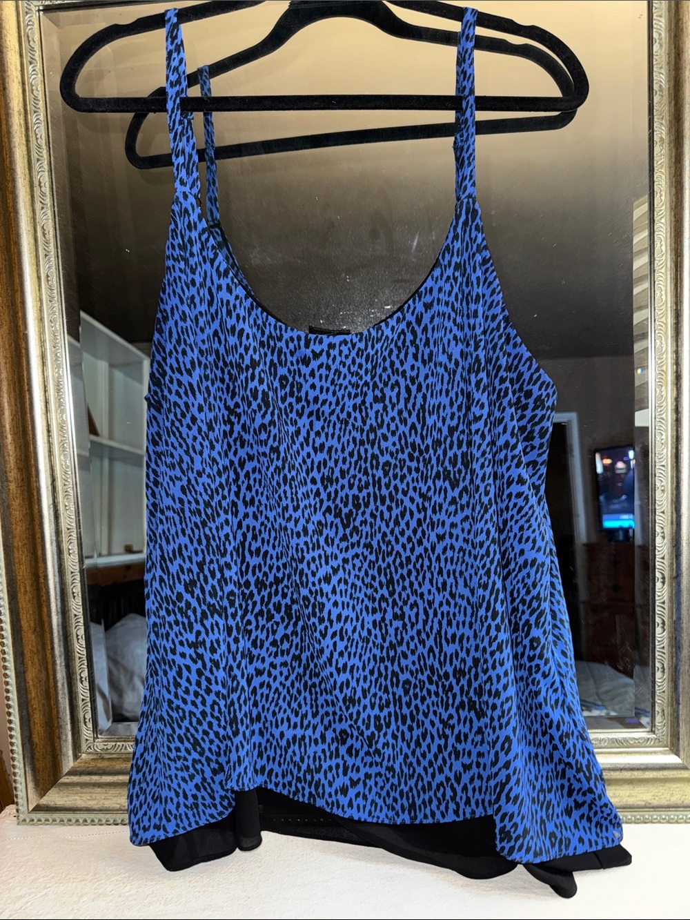 Torrid Leopard Print Lined Adjustable Straps Camisole Blouse Size 4